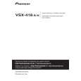 PIONEER VSX-418-K/MYSXJ5 Owner's Manual cover photo