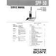 SONY SPP50 Owner's Manual cover photo