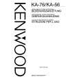 KENWOOD KA56 Owner's Manual cover photo