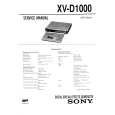 SONY XV-D1000 Owner's Manual cover photo