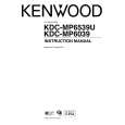 KENWOOD KDC-MP6039 Owner's Manual cover photo