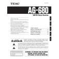 TEAC AG-680 Owner's Manual cover photo