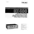 TEAC BX-500 Owner's Manual cover photo