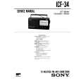 SONY ICF-34 Service Manual cover photo