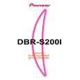 PIONEER DBR-S200I Owner's Manual cover photo