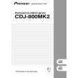 PIONEER CDJ-800MK2/WYSXJ5 Owner's Manual cover photo