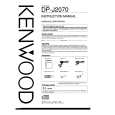 KENWOOD DPJ2070 Owner's Manual cover photo