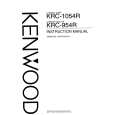 KENWOOD KRC-1054R Owner's Manual cover photo