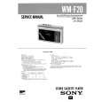 SONY WMF20 Service Manual cover photo