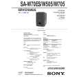 SONY SA-W505 Service Manual cover photo