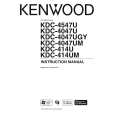 KENWOOD KDC-4047U Owner's Manual cover photo