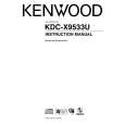 KENWOOD KDC-X9533U Owner's Manual cover photo