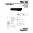 SONY MDS-503 Service Manual cover photo