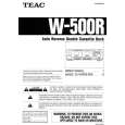 TEAC W500R Owner's Manual cover photo