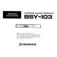 PIONEER BSY-103/ZU Owner's Manual cover photo