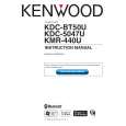 KENWOOD KDC-BT50U Owner's Manual cover photo