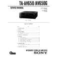 SONY TAAV650 Service Manual cover photo