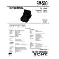 SONY GV-500 Owner's Manual cover photo