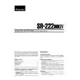 SANSUI SR-222MKIV Owner's Manual cover photo