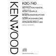 KENWOOD KDC-74D Owner's Manual cover photo