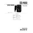 SONY SS-H650 Service Manual cover photo