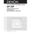 DENON DP-29F Owner's Manual cover photo