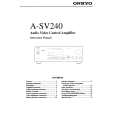 ONKYO A-SV240 Owner's Manual cover photo