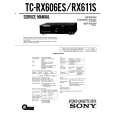 SONY TC-RX606ES Service Manual cover photo
