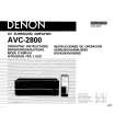 DENON AVC-2800 Owner's Manual cover photo