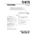 SONY TCW170 Service Manual cover photo