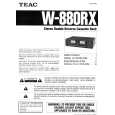 TEAC W880RX Owner's Manual cover photo