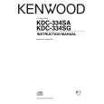 KENWOOD KDC-334SA Owner's Manual cover photo