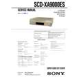 SONY SCDXA9000ES Owner's Manual cover photo