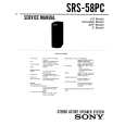SONY SRS-58PC Service Manual cover photo