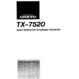 ONKYO TX7520 Owner's Manual cover photo