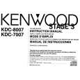 KENWOOD KDC8007 Owner's Manual cover photo