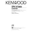 KENWOOD DPX-910MD Owner's Manual cover photo