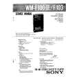 SONY WMF103 Service Manual cover photo