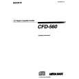 SONY CFD-560 Owner's Manual cover photo