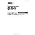 AKAI GX-W45 Owner's Manual cover photo