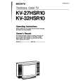 SONY KV-27HSR10 Owner's Manual cover photo