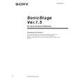 SONY SONICSTAGE15 Owner's Manual cover photo