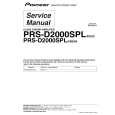 PIONEER PRS-D2000SPL/XSEW5 Service Manual cover photo