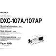 SONY DXC-107A Owner's Manual cover photo