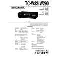 SONY TC-W290 Service Manual cover photo