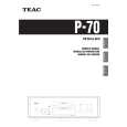 TEAC P-70 Owner's Manual cover photo