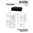 SONY TAF670ES Service Manual cover photo