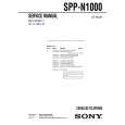 SONY SPPN1000 Service Manual cover photo