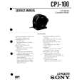 SONY CPJ-100 Service Manual cover photo