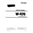 TEAC W-470 Service Manual cover photo